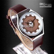 Bariho Coffee Dial Leather Quartz Wristwatch Lady Dress Watch Gear S