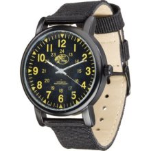 Bass Pro Shops Rugged Outdoor Watch for Men - Black Dial Black Canvas Strap