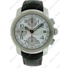 Baume & Mercier Capeland Mvo45216 Ss Automatic Leather White Dial Watch $3,995