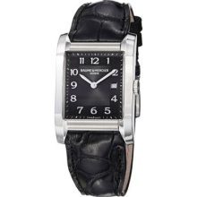 Baume & Mercier Men's Hampton Swiss Made Quartz Black Leather Strap Watch