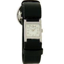 Baume & Mercier Vice Versa Diamond Ladies Hidden Black Leather Band Watch 8583