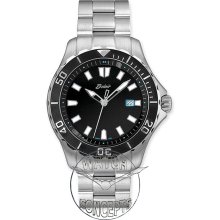 Belair Men Diver wrist watches: Diver Steel Quartz Black Dial a9610w/b