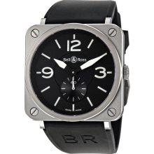 Bell and Ross Black Dial Black Rubber Unisex Watch BRSBLSTSRB