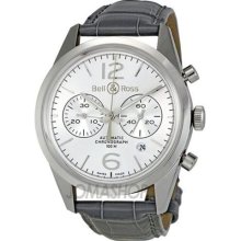 Bell and Ross Vintage Officer Silver Dial Automatic Chronograph M ...