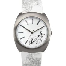 Bench Ladies White Dial Watch With Printed Strap Bc0392whwh