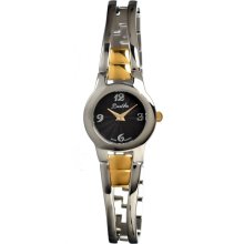 Bertha Womens Elsie Analog Stainless Watch - Silver Bracelet - Black Dial - BTHBR801
