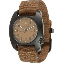 Bertucci D-1T Black Titanium Field Watch with Brown Nylon Strap #17010