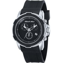 Black Dice Men's Quartz Watch With Black Dial Chronograph Display And Black Silicone Strap Bd 066 01