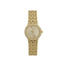Black Hills Gold Accented Gold Tone Watch with White Face Gold/white