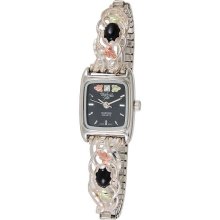 Black Hills Gold Women's Onyx & 12K Leaf Watch