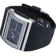 Black Pvc Strap Ak-sport Mens Sport Dual Display Digital Fashion Wrist Watch