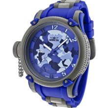 Black Russian Diver 52mm Special Ops Lefty Blue Rubber Strap