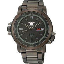 Black Stainless Steel Seiko 5 Automatic Link Bracelet Black Stainless Steel Seiko 5 Automatic Link Bracelet