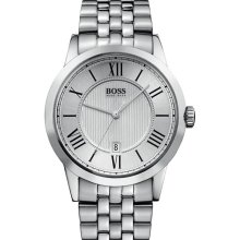 BOSS Black Round Stainless Steel Bracelet Watch Silver