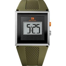 BOSS ORANGE Green Rubber LCD Mens Watch 1512700