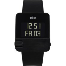 Braun Gents Prestige Watch, Black Plated Steel Case, Rubber Strap Bn0106bkbkg