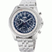 Breitling Bentley Motors Blue Dial Chronograph Stainless Steel Mens Watch A2536212/C618