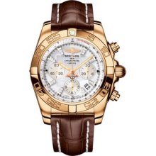 Breitling Chronomat B01 Rose Gold HB011012/A698-croco-brown-deployant