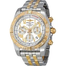 Breitling Chronomat Black Dial Automatic Chronograph Two Tone Mens Watch CB0110AA/G677