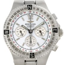 Breitling Hercules Mens Chronograph Automatic Stainless Steel Watch 3936310/a553