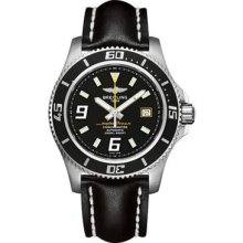 Breitling Superocean 44 Leather Strap A1739102/BA78-leather-black-deployant