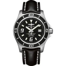 Breitling Superocean 44 Leather Strap A1739102/BA77-leather-black-deployant