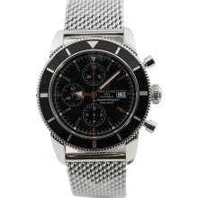 Breitling SuperOcean Heritage 46 Chronograph Men's Stainless Steel Watch Black Dial 308 - A1332024/B908-SS