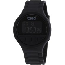 Breo Code Unisex Digital Watch With Black Dial Digital Display And Black Plastic Or Pu Strap B-Ti-Cde7