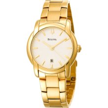 Bulova Men's Goldtone Stainless Steel Watch (Bulova Men's Bracelet Sunray Dial Watch)