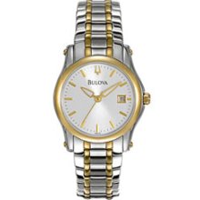 Bulova Women's Two Tone W/Round Stainless Steel Dial Corporate Collection Corporate Collection
