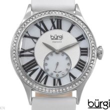 BURGI BUR056WT Swiss Movement Diamond Ladies Watch