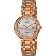 Burgi Women's Swiss Quartz Diamond Bracelet Watch (BUR055RG)