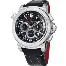 Carl F. Bucherer Men's 'Patravi' Black GMT Dial Automatic Watch