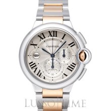 Cartier Ballon Bleu Large Stainless Steel & 18K Pink Gold Chronograph Men's Watch - W6920063