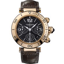 Cartier Men's Pasha Black Dial Watch W3030018