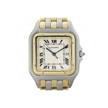 Cartier Panther 3 Row 18k Gold and Stainless Steel Watch