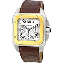 Cartier Santos 100 Mens Chronograph Automatic Watch W20091X7