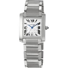 Cartier Tank Francaise Steel Mens Watch W51002Q3