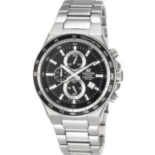 Casio Ef546d-1a1v Edifice Men's Black Dial Stainless Steel Chronograph Watch