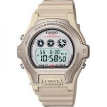 Casio Ladies Illuminator Water-resistant Watch, White Dial & Stone White Resin S