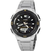 Casio Men's Aqs800wd-1ev Slim Solar Multi-function Analog-digital Watch