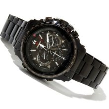 Casio Men's Edifice Black Label Solar Power Stainless Steel Bracelet Watch