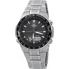 Casio Mens Edifice Solar Powered Stainless Watch Silver Bracelet Efa134sb-1a1