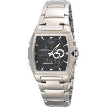 Casio Men's Efa120d-1av Ana-digi Edifice Thermometer Bracelet Watch
