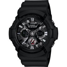 Casio Mens G-Shock Resin Watch - Black Rubber Strap - Black Dial ...