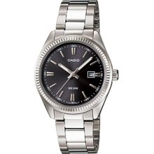 Casio Quartz Stainless-Steel Ladies Black-Dial Watch LTP-1302D-1A1VDF
