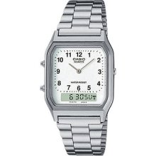 Casio Vintage Retro Digital Watch Aq230a-7b Dual Time Old Skool Classic