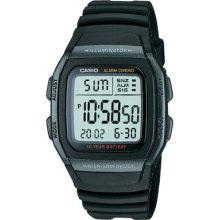 Casio W-96h-1b Classic Dual Time Digital Watch Black