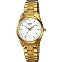 Casio Women's Core LTP1274G-7A Gold Gold Tone Quartz Watch with White Dial