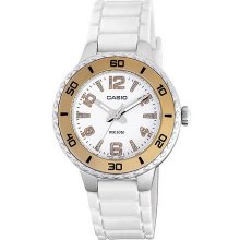 Casio Women's Silvertone Case Watch - White - One Size